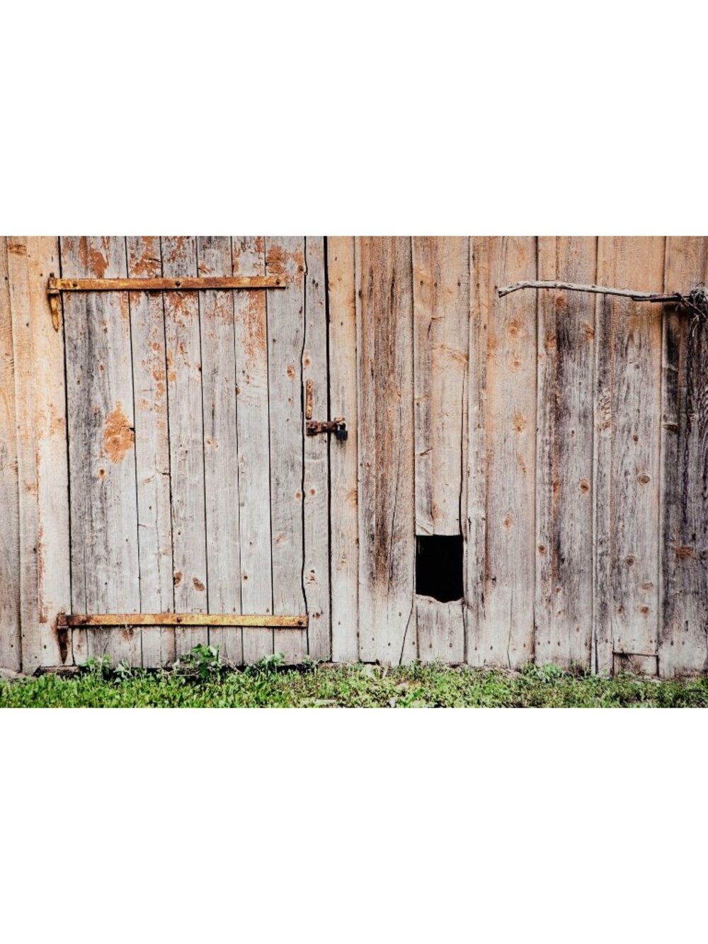 Kate Backdrop Barn Wood Grass Birthday Photography Background No Wrinkle 5' x 7'
